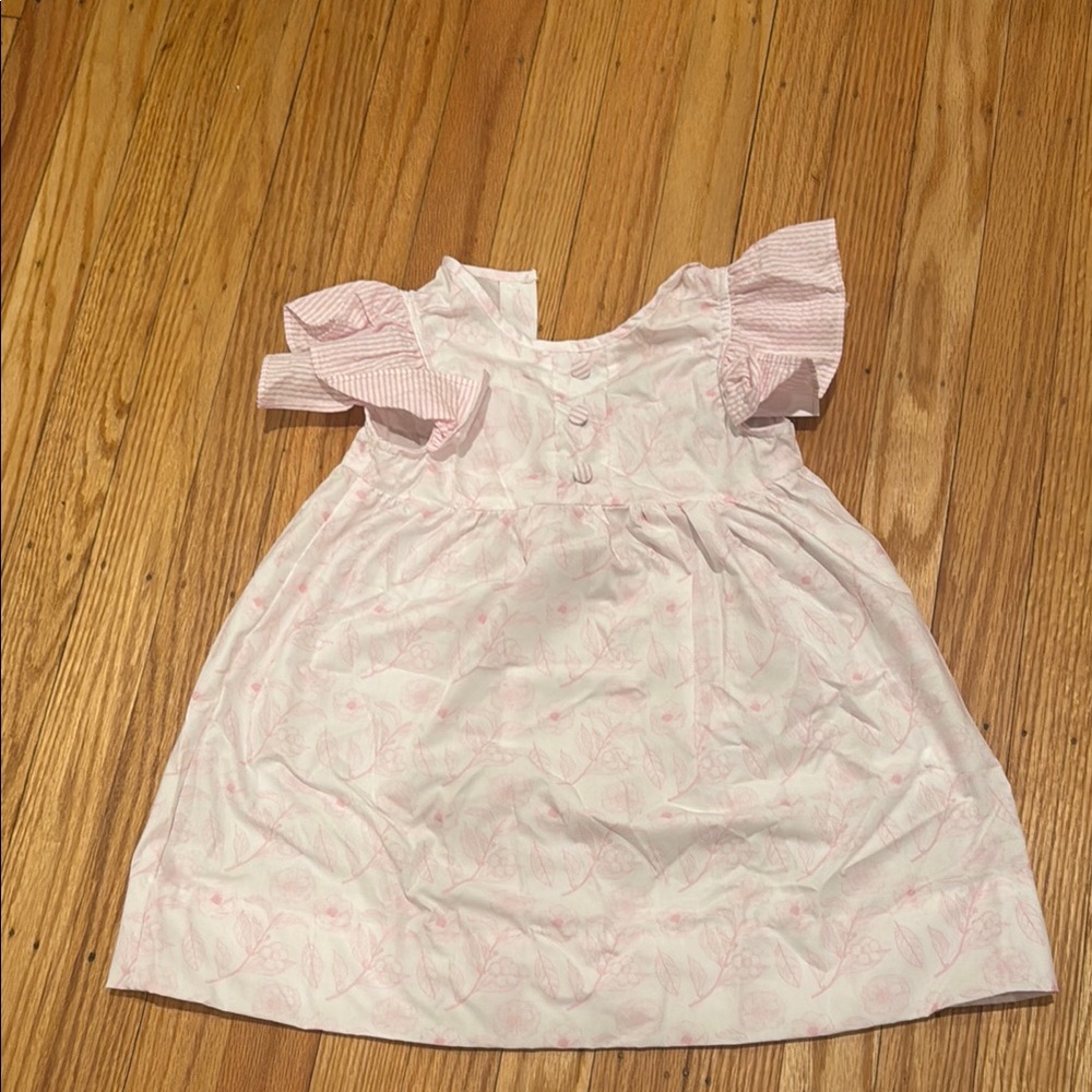 Eliza James pink and white floral Easter dress NWT